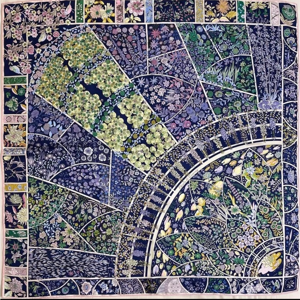 Hermès Scarf 90 - “Fleurs de Giverny”